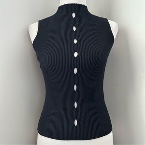 Cliche Couture Ribbed Keyhole Top